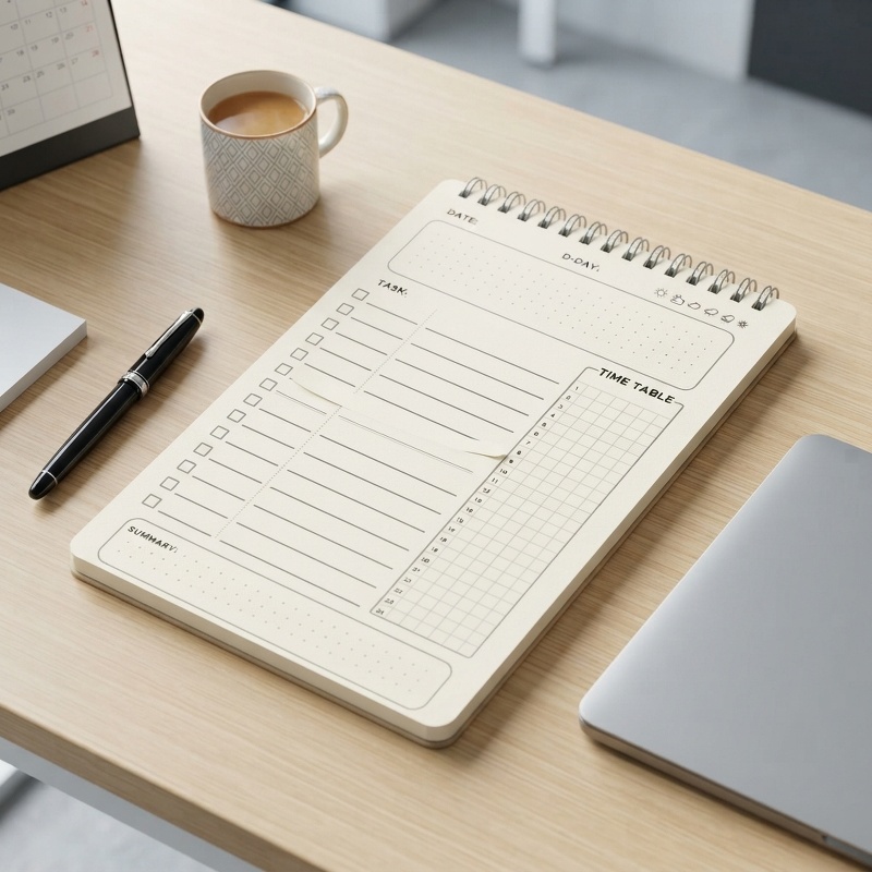 Office Stationery Supply List - 1pc Agenda Planificateur en spirale A5,