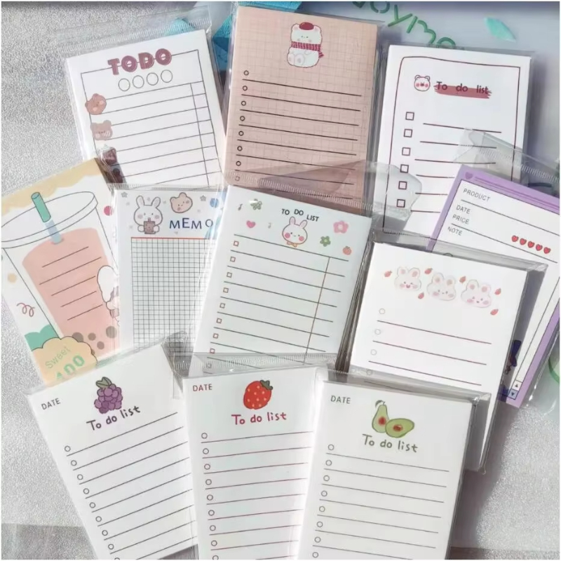 Office Stationery Supply List - Bloc-notes portable mignon pour l'école, bloc-notes