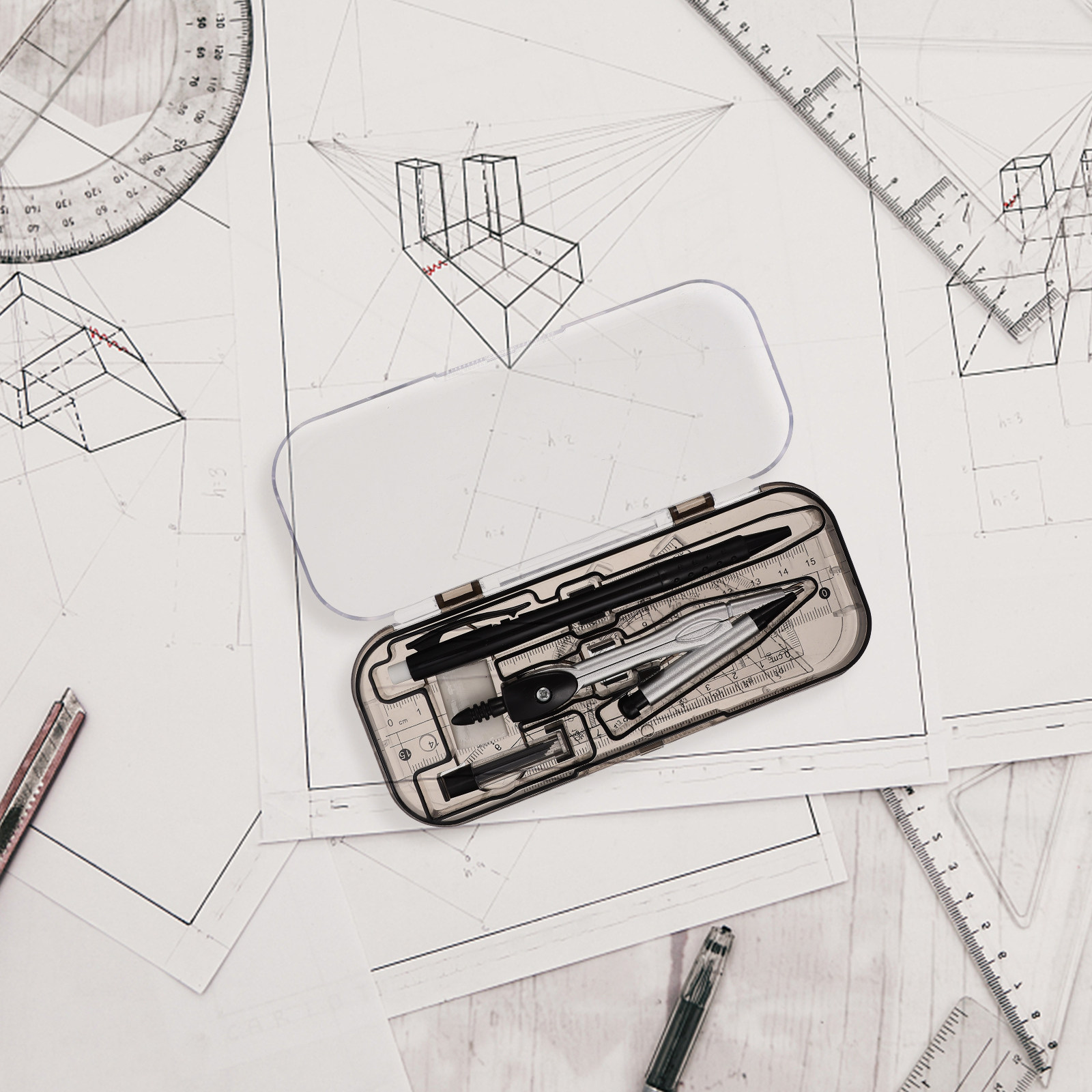 1 Ensemble d'outils de dessin  - Compass Geometry Set avis et prix